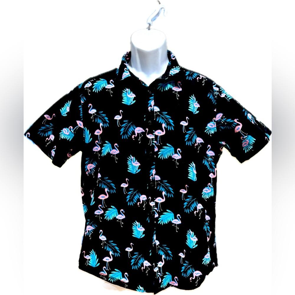 Men’s Flamingo Button Down Shirt